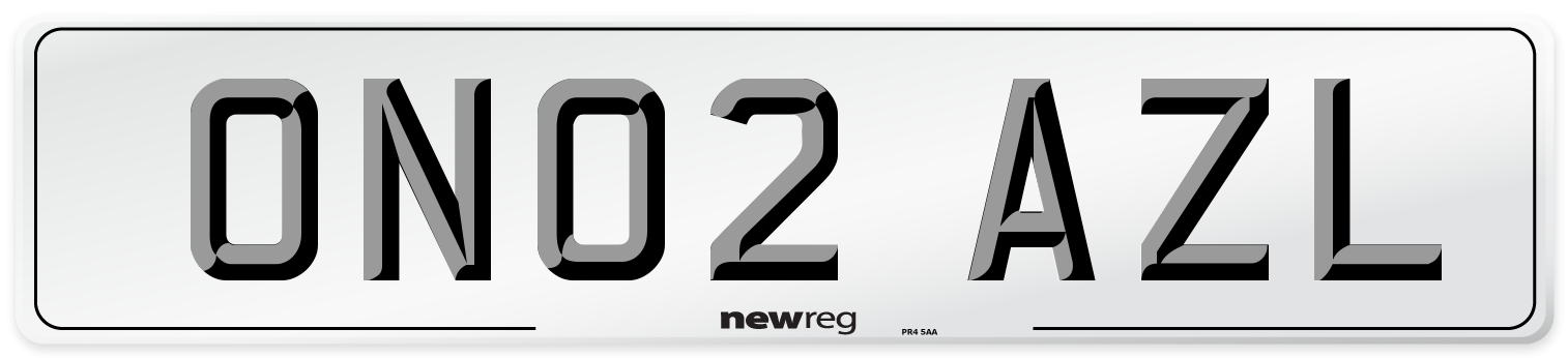 ON02 AZL Number Plate from New Reg